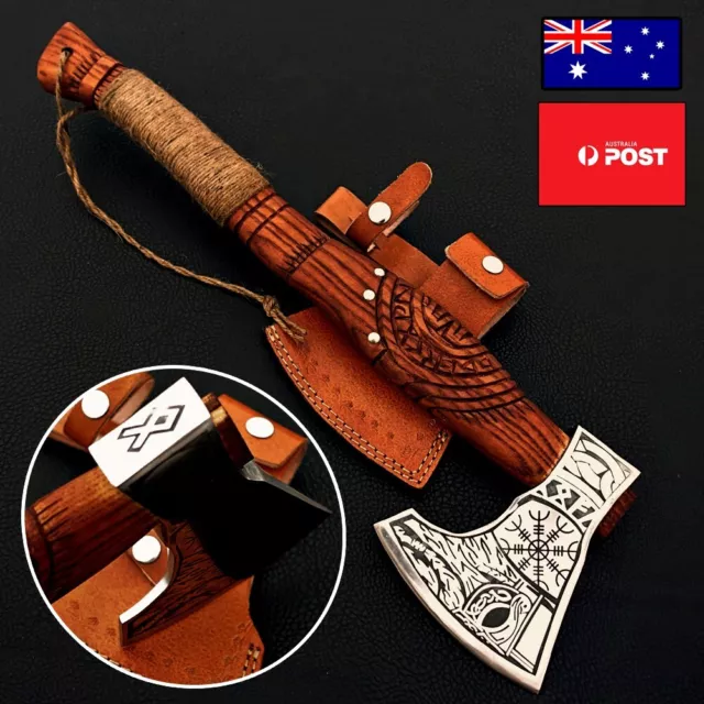 Premium Handmade Viking Axe |  Hunting | Carbon Steel Hatchet - Ax006