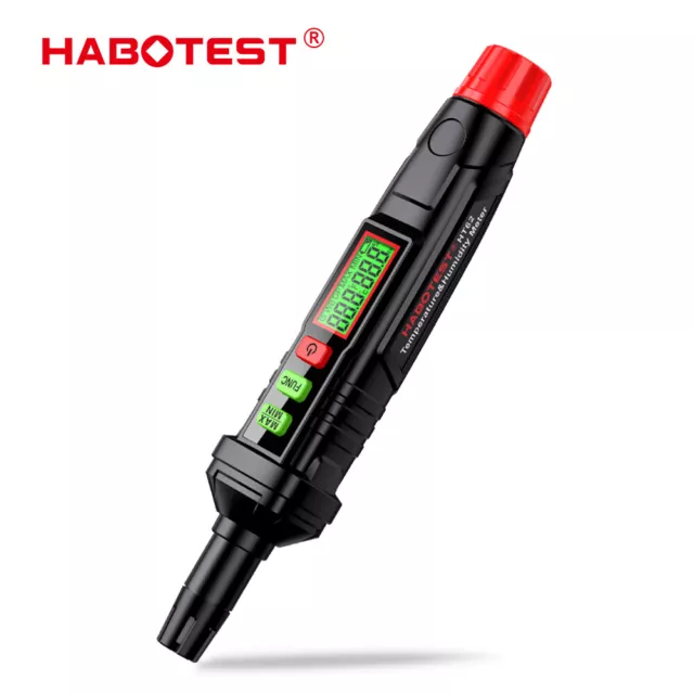 HABOTEST Thermometer Psychrometer HT62 Digital Hygrometer Portable Meter Pen