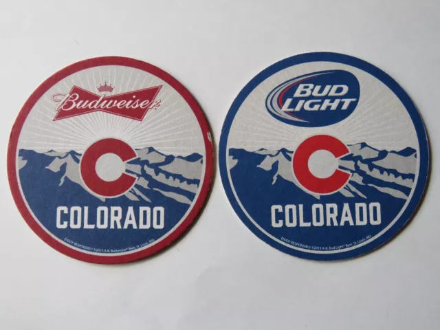Beer Brewery Coaster ~ ANHEUSER-BUSCH Budweiser ~ Bud Light ~*~ Enjoy COLORADO