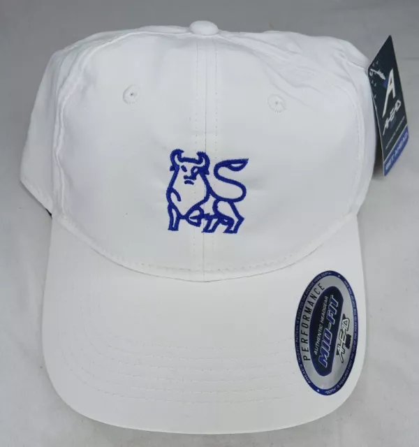 Merrill Lynch Golf Hat Bank America Strapback White Embroidered Bull AHEAD Cap 3