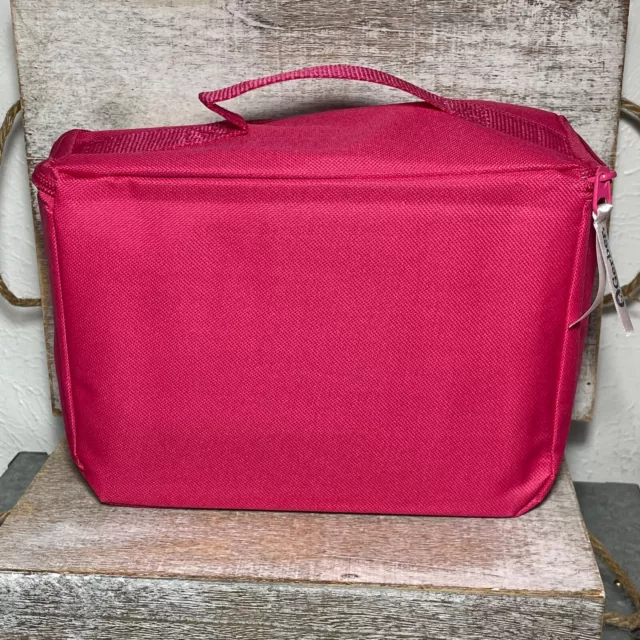 VTG Gerber Cooler Insulated Baby Food Bottle Zipper Bag Solid PINK 9x3.5" NEW