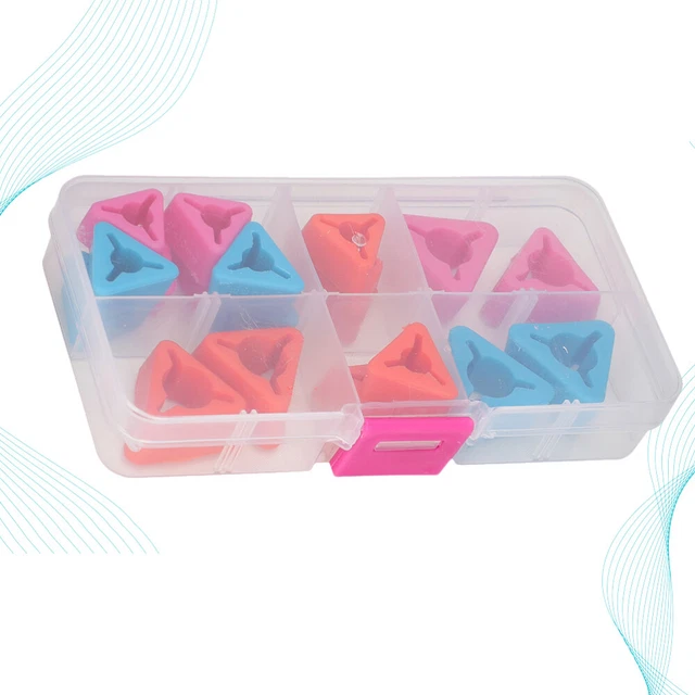 18 piezas Protectores de punto de tejido con punta de aguja de punto de ganchillo de hilo
