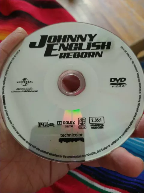 Johnny English Reborn (DVD, 2012) Rowan Atkinson James Bond EN/FR/ESP Disc Only
