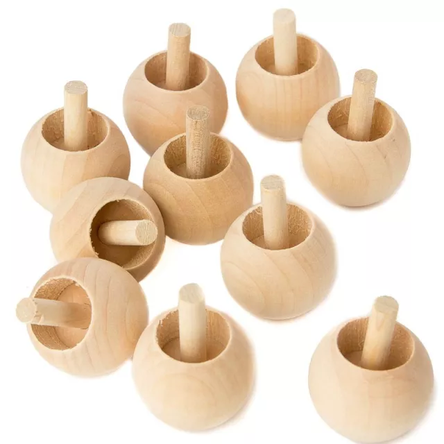 Unfinished Wood Spinning Tops