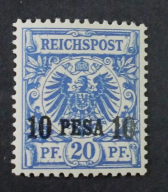 1899 Mi: 40,- Mi.-Nr. 4 I Krone/Adler 20 Pf. Aufduck 10 PESA 10 ungebraucht Falz