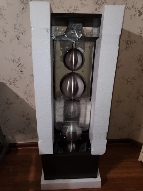 NEW Alpine Corporation 55 in Water Fountain Metal Tiered Outdoor Modern Column