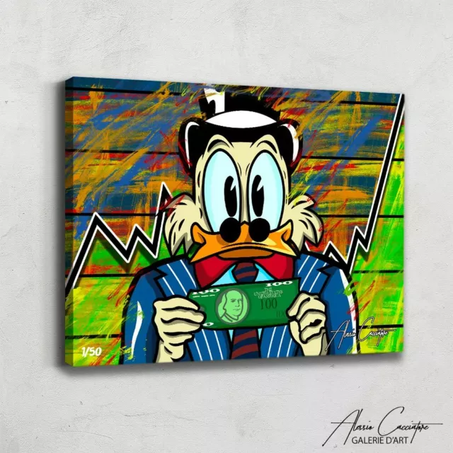 Pop Art Print Poster Pop Art Canvas Painting Donald Duck Canvas Pop Art Print