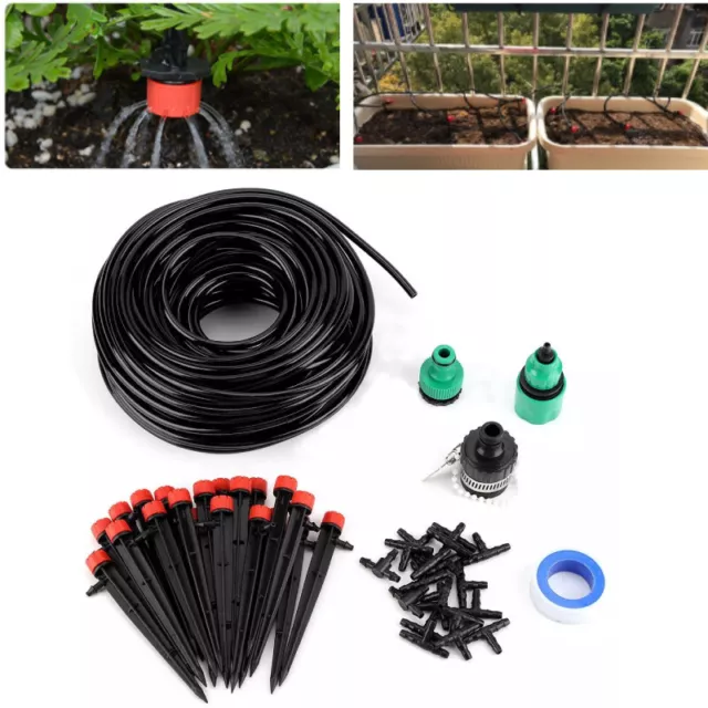 25M Micro Bewässerungssystem DIY Bewässerung Tropfschlauch Garten Drippers Satz