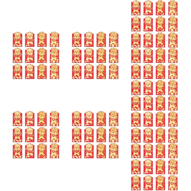 480 Pcs Year The Tiger Red Envelope Christmas New Cartoon Party Packets