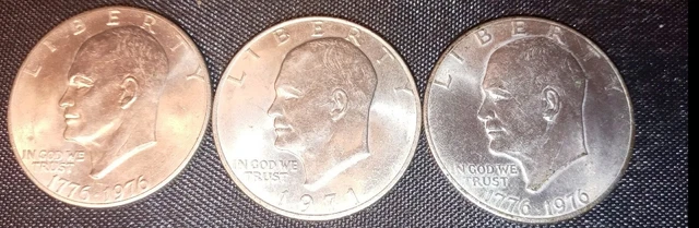 1776-1976 D Bicentennial Ike Dollar Bell Moon (2) 1971 (1)