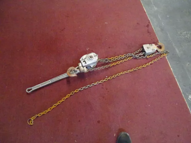 Coffing MA-15 Hoist 1 1/2 Ton Ratchet Chain Hoist Crosby Hook FREE SHIP