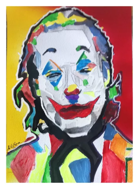 Quadro Moderno Pop Art JOKER  dipinto a Mano