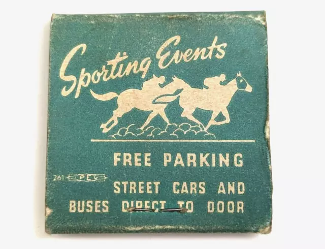 VTG Valley Walk-A-Show Matchbook Elmwood Place Ohio Horse Racing Sports Printed