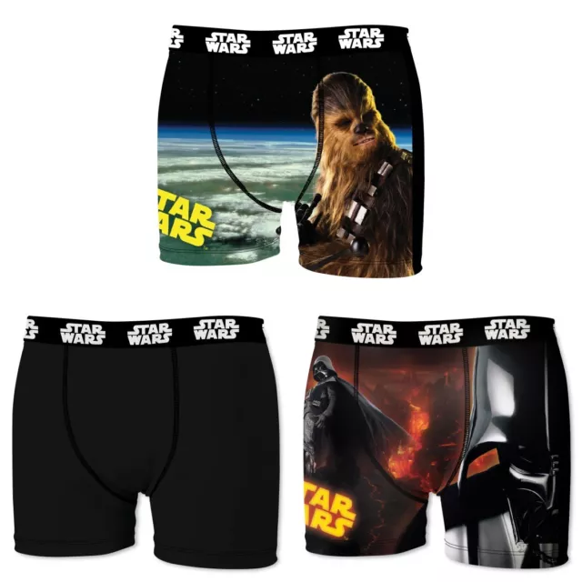 Disney Star Wars Herren Boxershorts, R2D2, Chewbacca, Darth Vader, Storm Trooper