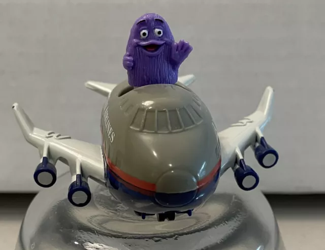 United Airlines 747 McDonald's Friendly Skies Happy Meal Toy with Grimace 1993 +