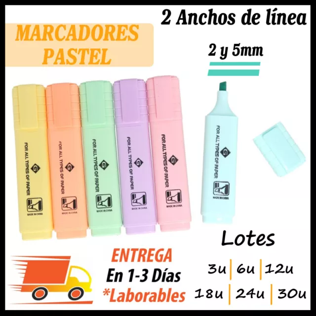 Marcador de Color Pastel Marcadores Rotulador Subrayador Colores para Subrayar