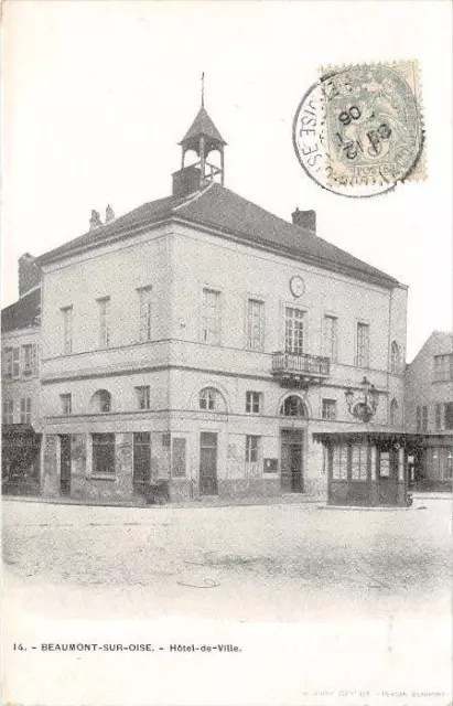 Cpa 95 Beaumont Sur Oise Hotel De Ville
