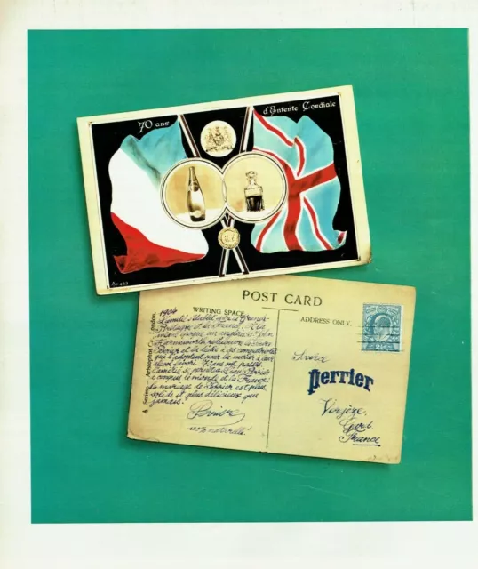 publicité Advertising 0522 1976  Perrier  eau minérale 70 ans entente cordiale