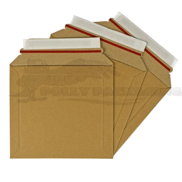 5 x CARDBOARD ENVELOPES 180x180mm A-CD Rigid ROYAL MAIL DVD/BOOK/CD's