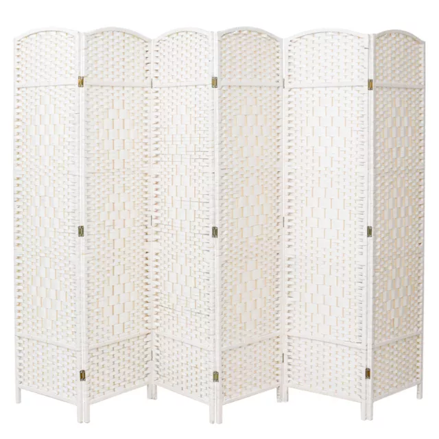 3/4/6 Panel Wood/Wicker Room Divider Privacy Screen/Separator/Folding Partition