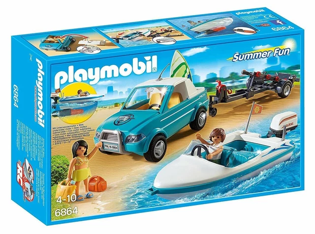 PLAYMOBIL SUMMER FUN Pick Up con Lancha 6864 EUR 36,99 PicClick ES