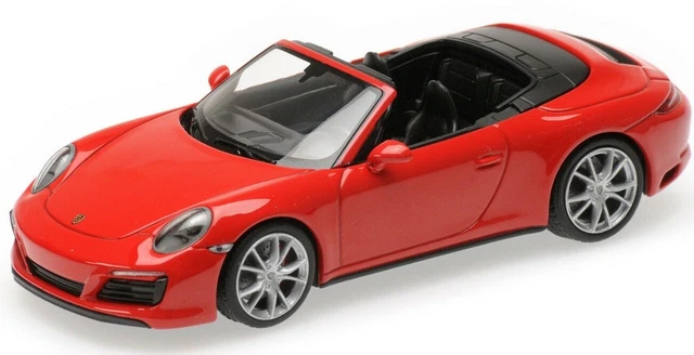 PORSCHE 911 Carrera 4 cabriolet ouvert 2016 rouge,MNC410067230, échelle1/43,M...