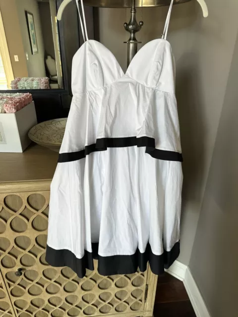 Retail $565 NWT Milly Melody Black White Dress Women's Size 4 2