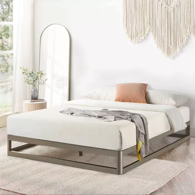 Queen/Full/King/Twin Size 9inch Bed Frame with Steel Slats Metal Platform