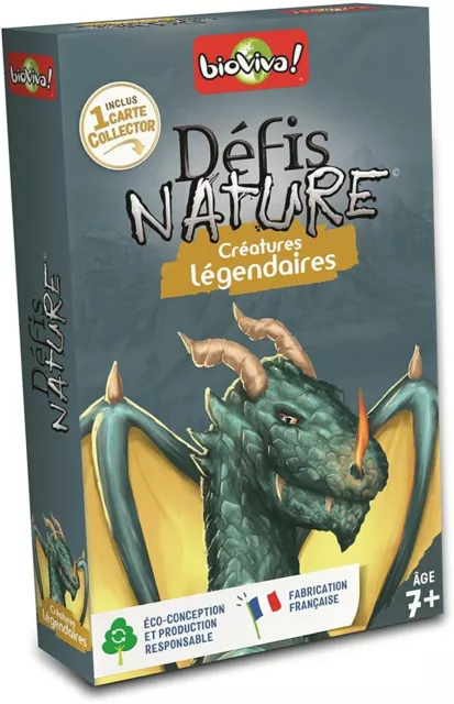 BIOVIVA - Défis Nature - Créatures légendaires - Jeu de société ludique dès 7 an