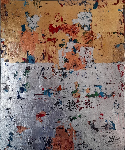 ALEXANDRE PONS/ABSTRAIT CONTEMPORAIN pièce unique format 46x38 cm EUR 69,00 - IT
