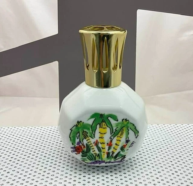 Lampe Berger Porcelaine De Limoges Artoria – Décor Oasis Palmiers, N°24, Ancienne