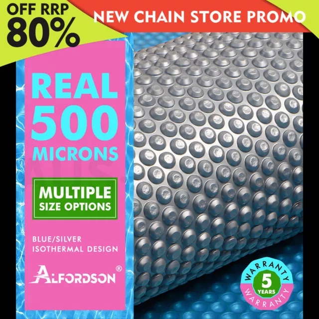 ALFORDSON Pool Cover 500 Microns Solar Blanket Swimming Isothermal  Covers