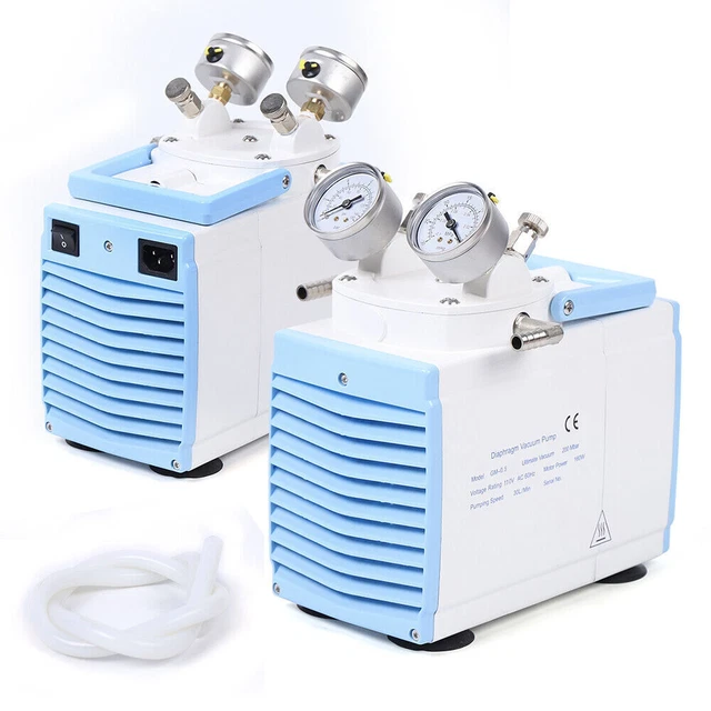 0.5A Oil Free Diaphragm Vacuum Pump Fit Vacuum Filtration Lab Tool 30L/min