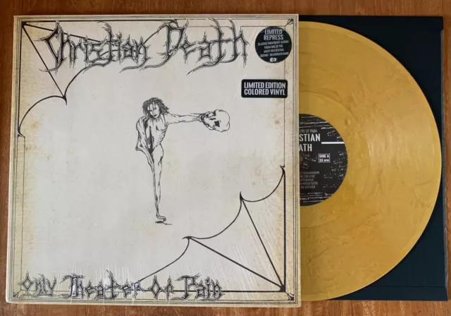 Christian Death ‎Only Theatre Of Pain Ltd Gold Marbled Vinyl 500ex Sealed MINT