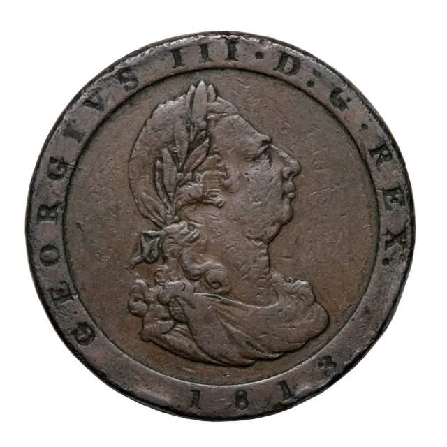 1813 Isle Of Man Penny George III KM#11