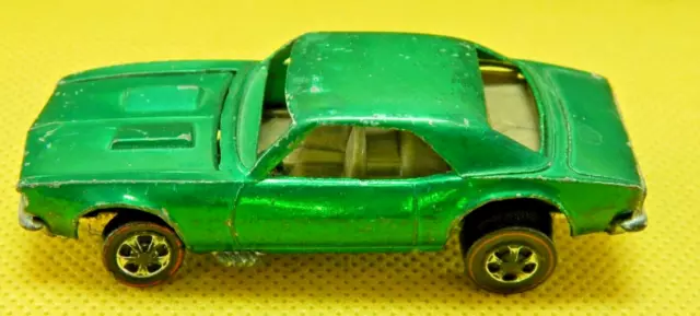 Hot Wheels Redline 1967 Custom Camaro - Green Original Casting