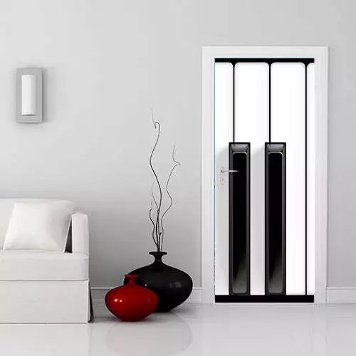 Decorazione adesiva Porta Pianoforte 2 sticker lavabile pvc varie misure