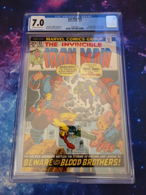 Iron Man #55 CGC 7.0 First App. of Thanos & Drax The Destroyer Marvel 1973