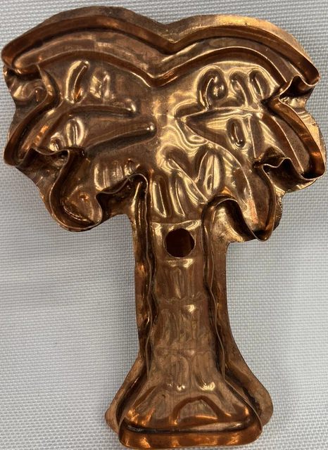 Palm Tree Cookie Cutter Solid Copper handle 7 inch Hawaii Florida Heavy Duty