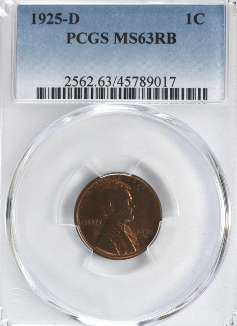 1925-D 1C Ms63Rb Pcgs