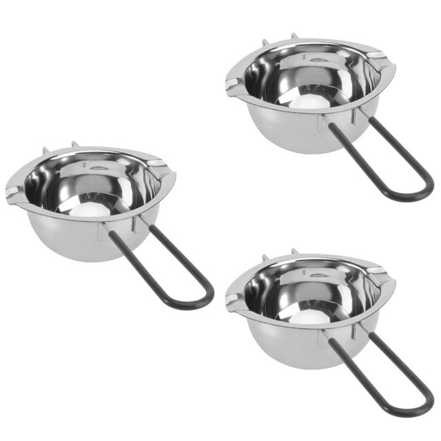 3 piezas olla de inmersión sartén de chocolate caldera de metal olla de cera crisol