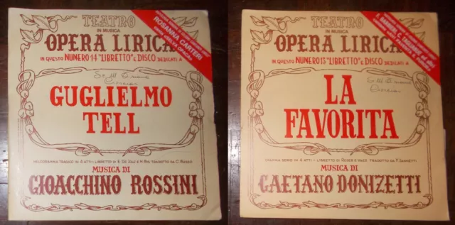 Lotto 2 Dischi Teatro Dell'opera Lirica Lp 33 Giri Vinile 1969 Phonopress