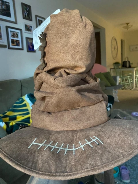 ADULT WIZARD SORTING Hat Deluxe Costume Accessory Brown Magic Talking ...