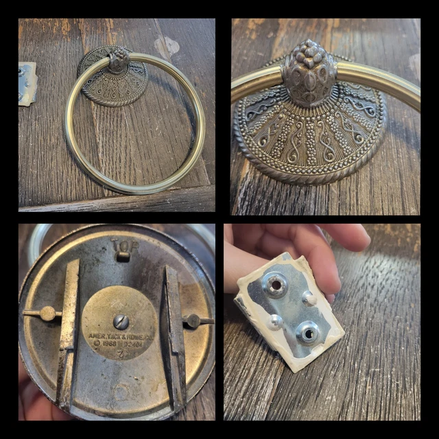 AMER TACK & CO Vintage Towel Ring D2404 Rodin Contessa 1968 Bathroom MCM Amertac