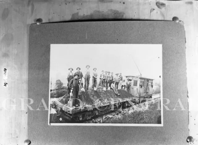 Hudson Valley Railway Hv Rwy Trolley Negative #206 Flat Car Saratoga Ny