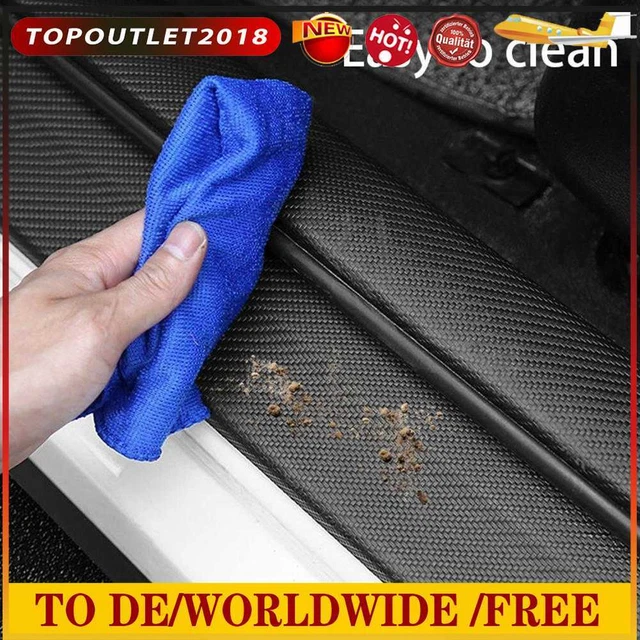 4pcs Car Sticker Anti Scratch Threshold Decal Protector Anti Slip for Front Rear