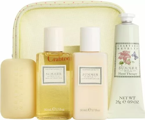 crabtree evelyn summer hill lotion, soap gel travel