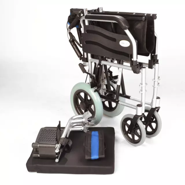 Lightweight deluxe folding transit aluminium travel wheelchair ECTR02-18 2