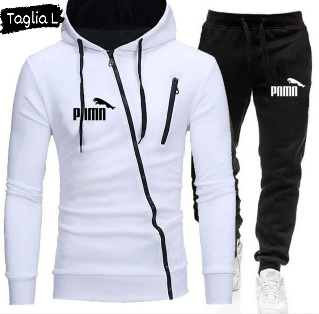 TUTA PUMA UOMO tuta completa TG L, felpa con cappuccio e cerniera  trasversale EUR 45,00 - PicClick IT