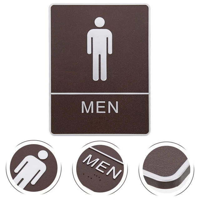 TARGA PORTA TOILETTE segno identificativo uomo e donna decorazione EUR